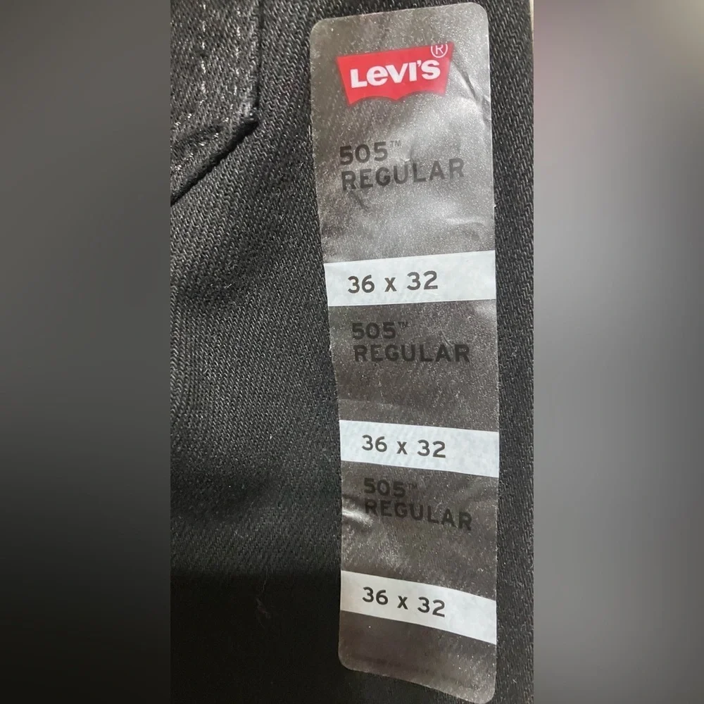 Levi's 505 Men's Straight Black Jeans
